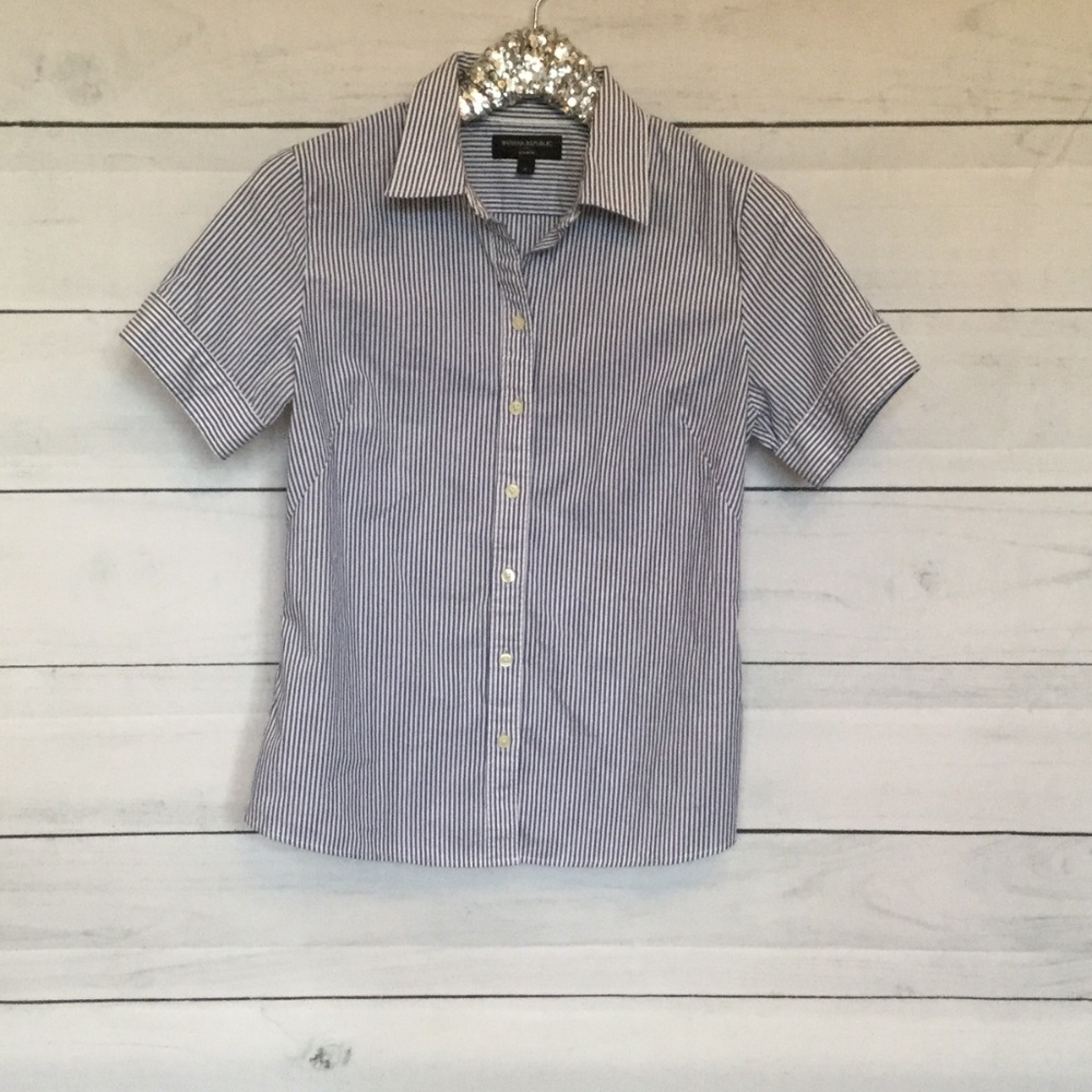 Banana Republic non iron striped button shirt 6